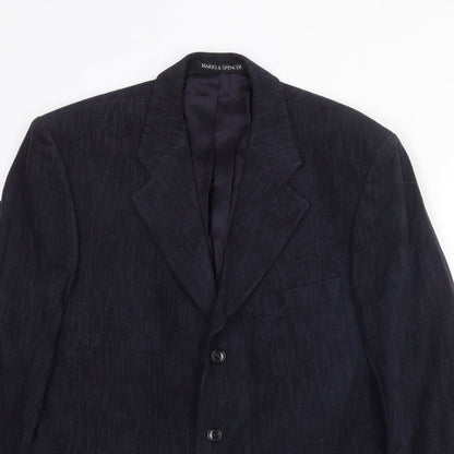 Mens UK Size 40 Marks and Spencer Regular Blue Suit Jacket