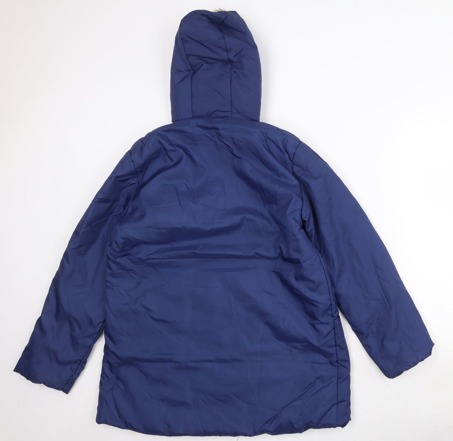 Womens UK Size S Anne de Lancay Blue Quilted Coat