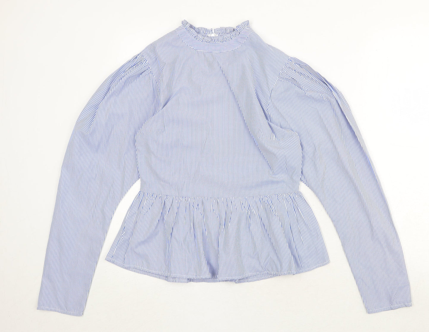 Womens UK Size 8 New Look Blue Basic Blouse