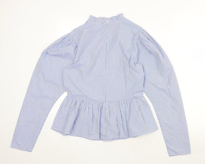 Womens UK Size 8 New Look Blue Basic Blouse