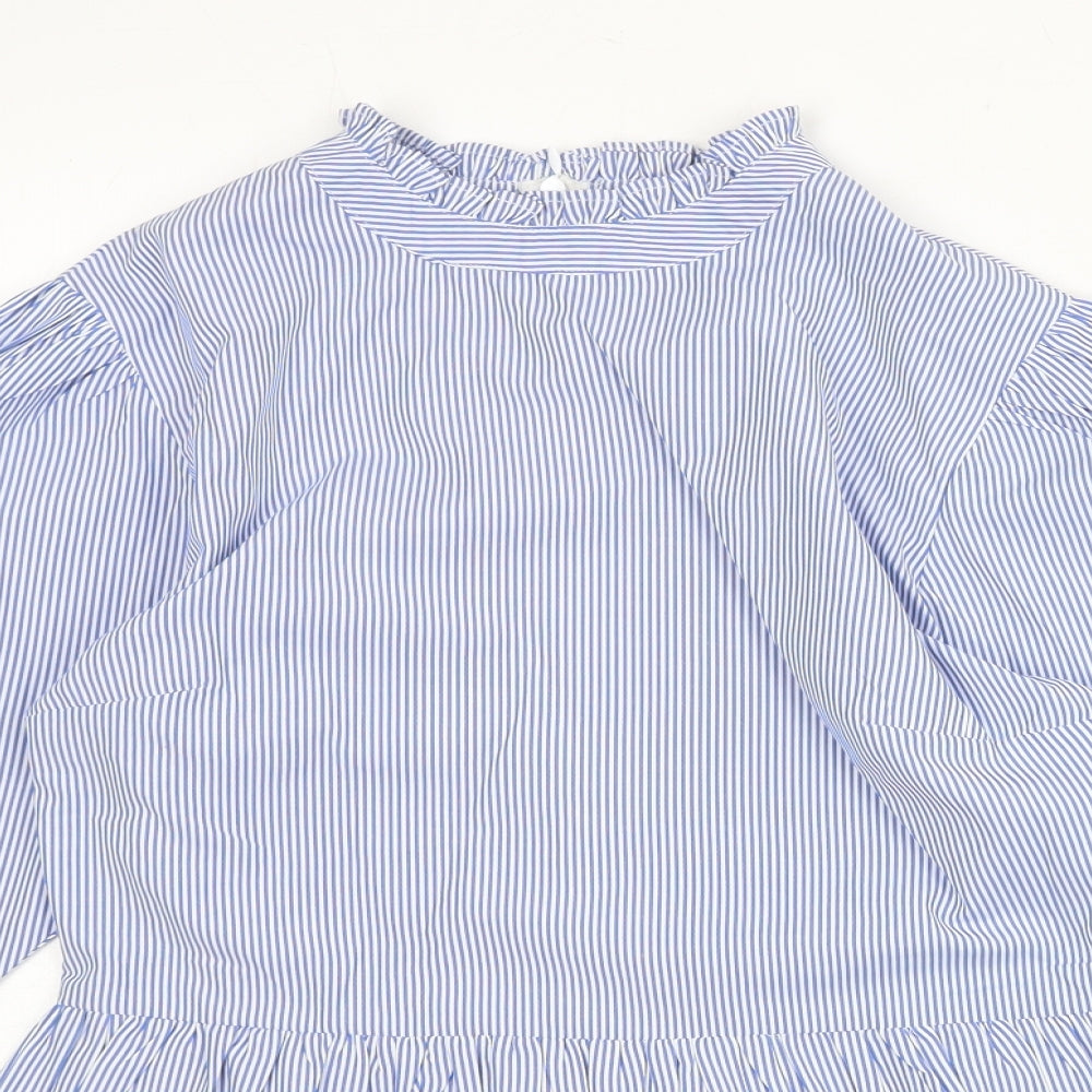 Womens UK Size 8 New Look Blue Basic Blouse
