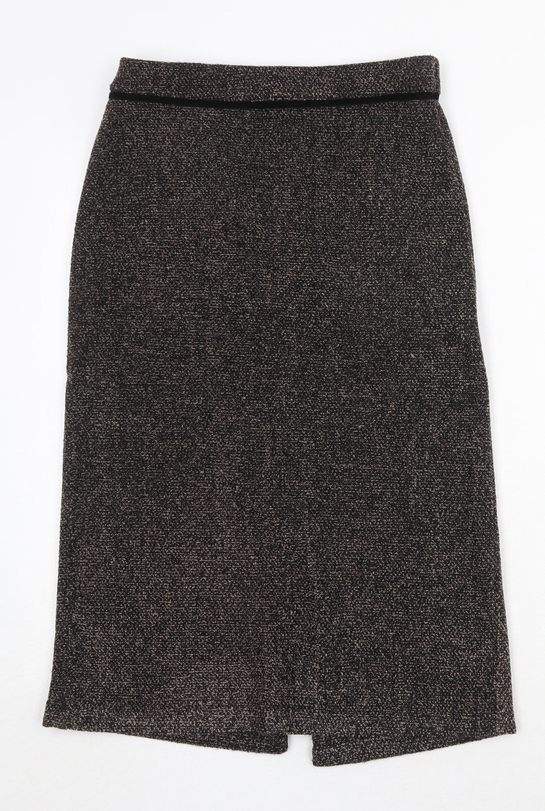 Marks and Spencer Womens Brown Polyester A-Line Skirt Size 8