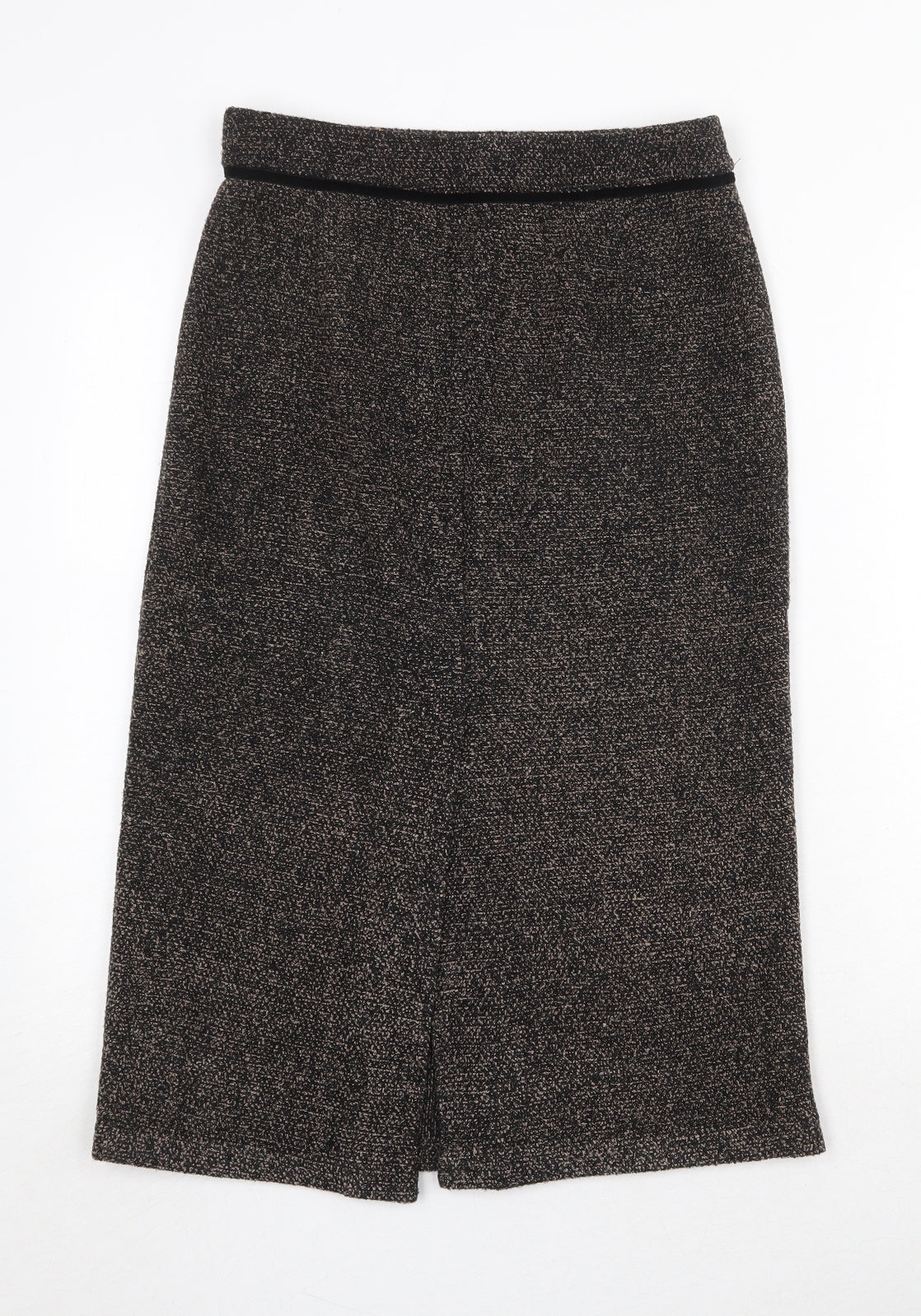 Marks and Spencer Womens Brown Polyester A-Line Skirt Size 8