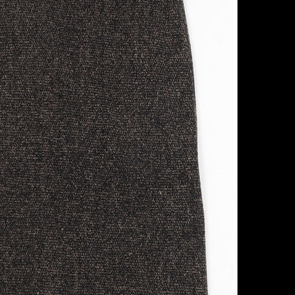Marks and Spencer Womens Brown Polyester A-Line Skirt Size 8