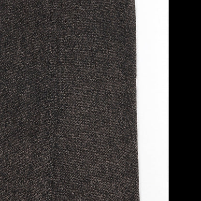 Marks and Spencer Womens Brown Polyester A-Line Skirt Size 8