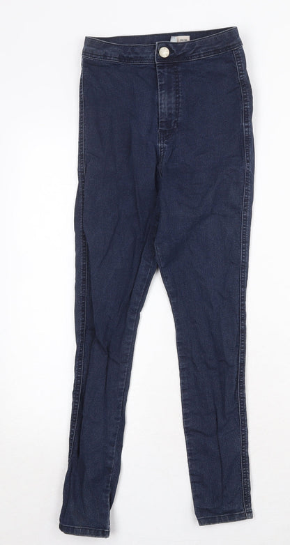 ASOS Womens Blue Cotton Skinny Jeans Size 28 in Regular Zip