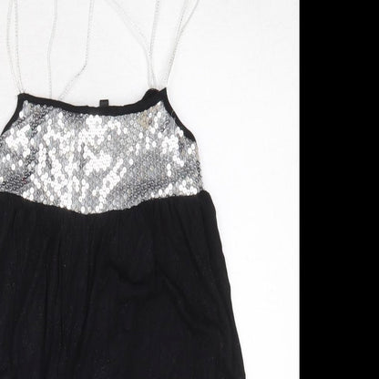 AX Paris Womens Black Polyester Camisole Tank Size 10 Square Neck