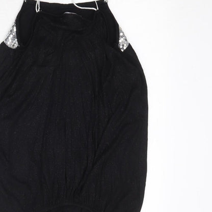 AX Paris Womens Black Polyester Camisole Tank Size 10 Square Neck