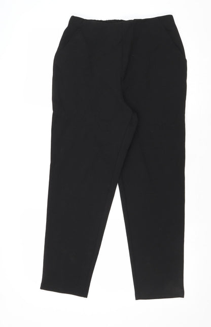Womens UK Size 10 ASOS Regular Fit Carrot Black Trousers
