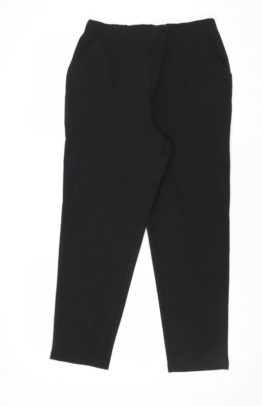 Womens UK Size 10 ASOS Regular Fit Carrot Black Trousers