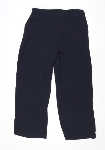 Womens UK Size 14 Marks and Spencer Regular Fit  Blue Trousers