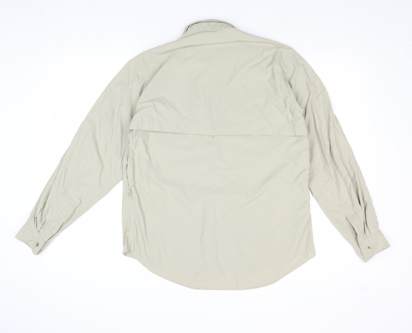 Crane Sports Womens Beige Polyamide Basic Button-Up Size S Collared