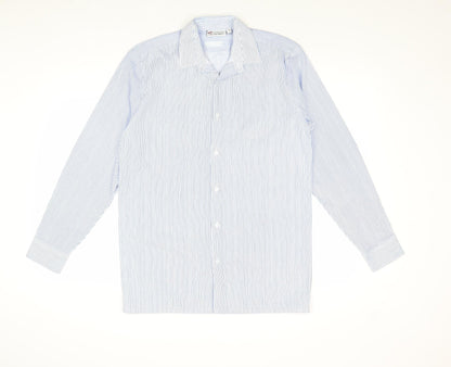 Mens UK Size 14 Denby Dale Blue  Button-Up Long Sleeve Casual Shirt