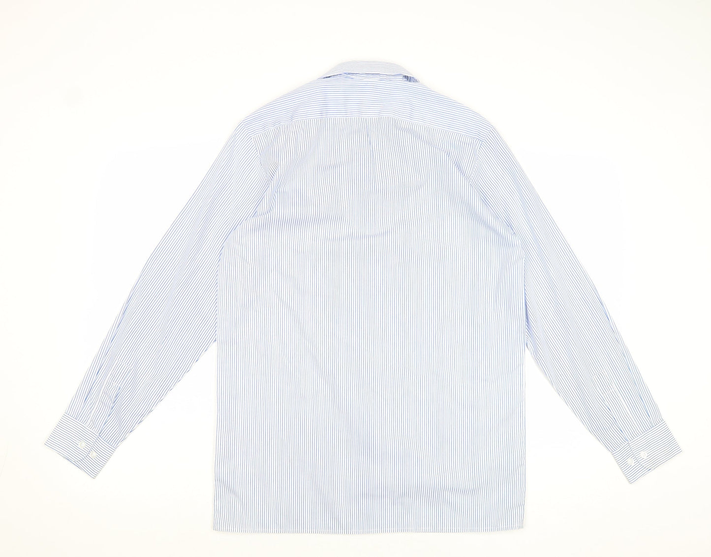 Mens UK Size 14 Denby Dale Blue  Button-Up Long Sleeve Casual Shirt