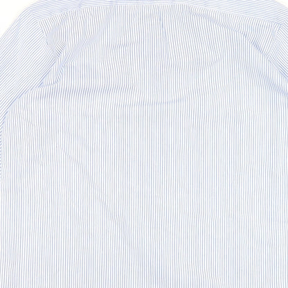Mens UK Size 14 Denby Dale Blue  Button-Up Long Sleeve Casual Shirt