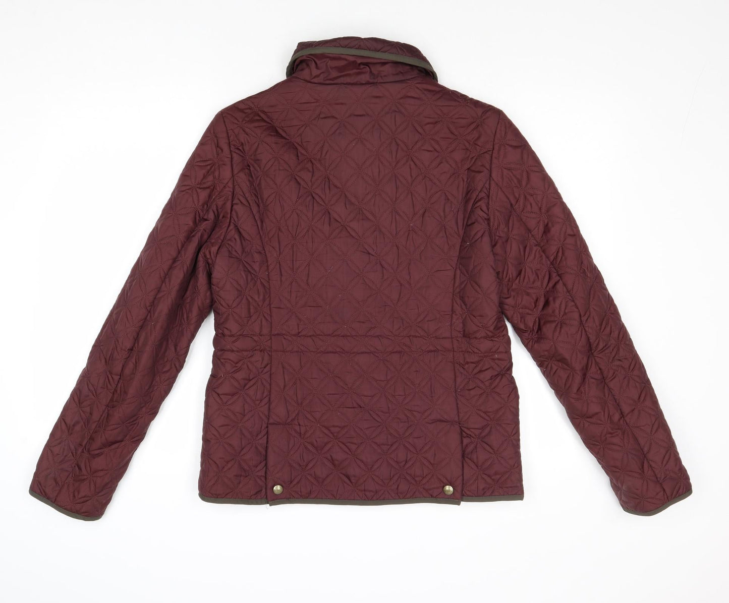 Andrew Marc Womens Purple Quilted Jacket Size M Snap