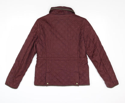 Andrew Marc Womens Purple Quilted Jacket Size M Snap