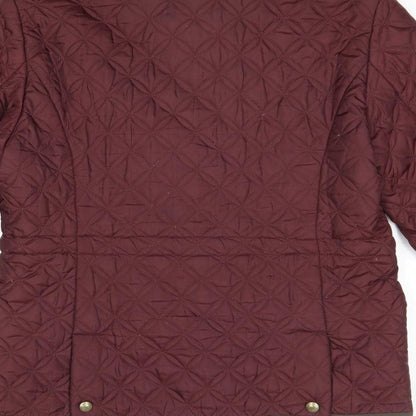 Andrew Marc Womens Purple Quilted Jacket Size M Snap