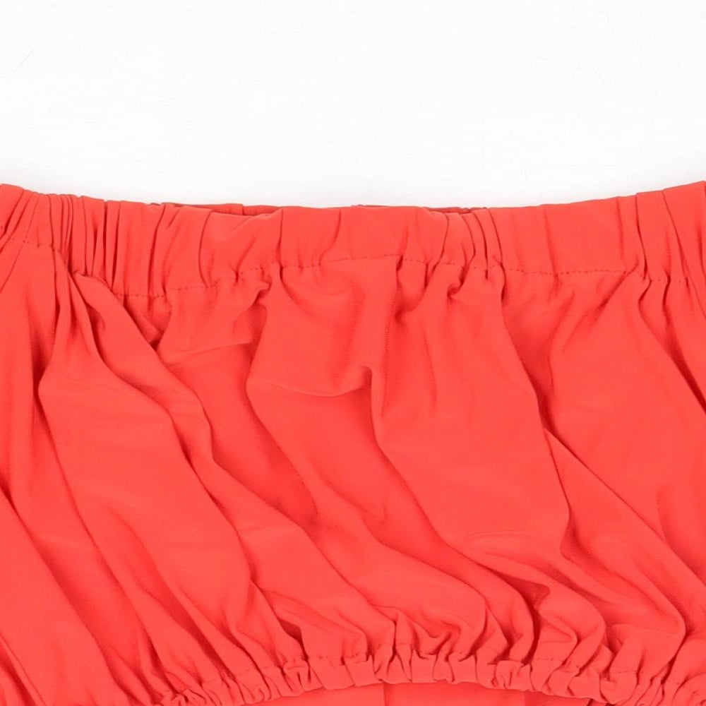 Womens UK Size XS Love Red Basic Tank