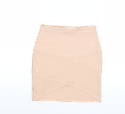Missguided Womens Pink Polyester Bandage Skirt Size 4