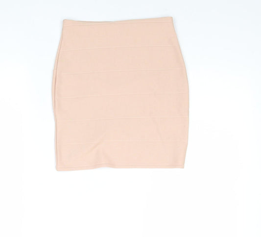 Missguided Womens Pink Polyester Bandage Skirt Size 4