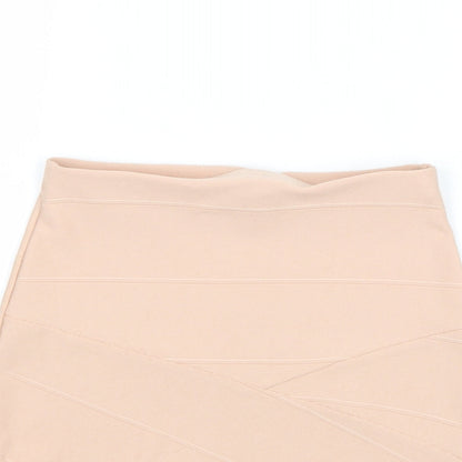 Missguided Womens Pink Polyester Bandage Skirt Size 4