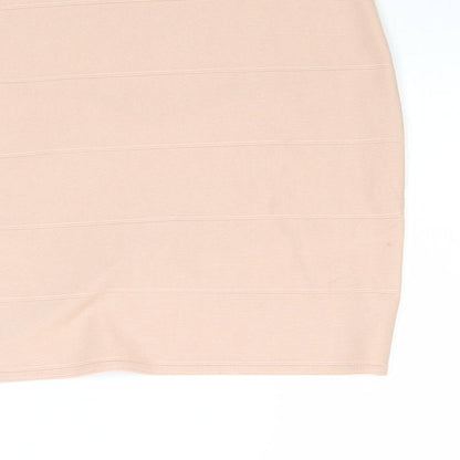 Missguided Womens Pink Polyester Bandage Skirt Size 4