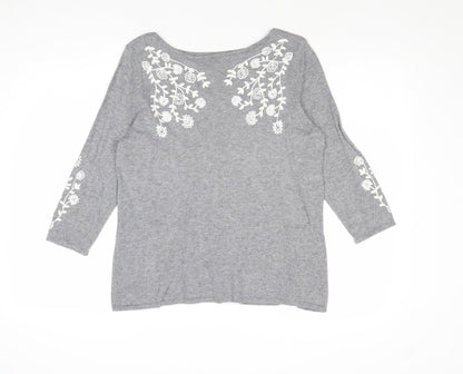 Womens UK Size 12 Bonmarché Grey Pullover Jumper