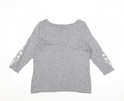 Womens UK Size 12 Bonmarché Grey Pullover Jumper