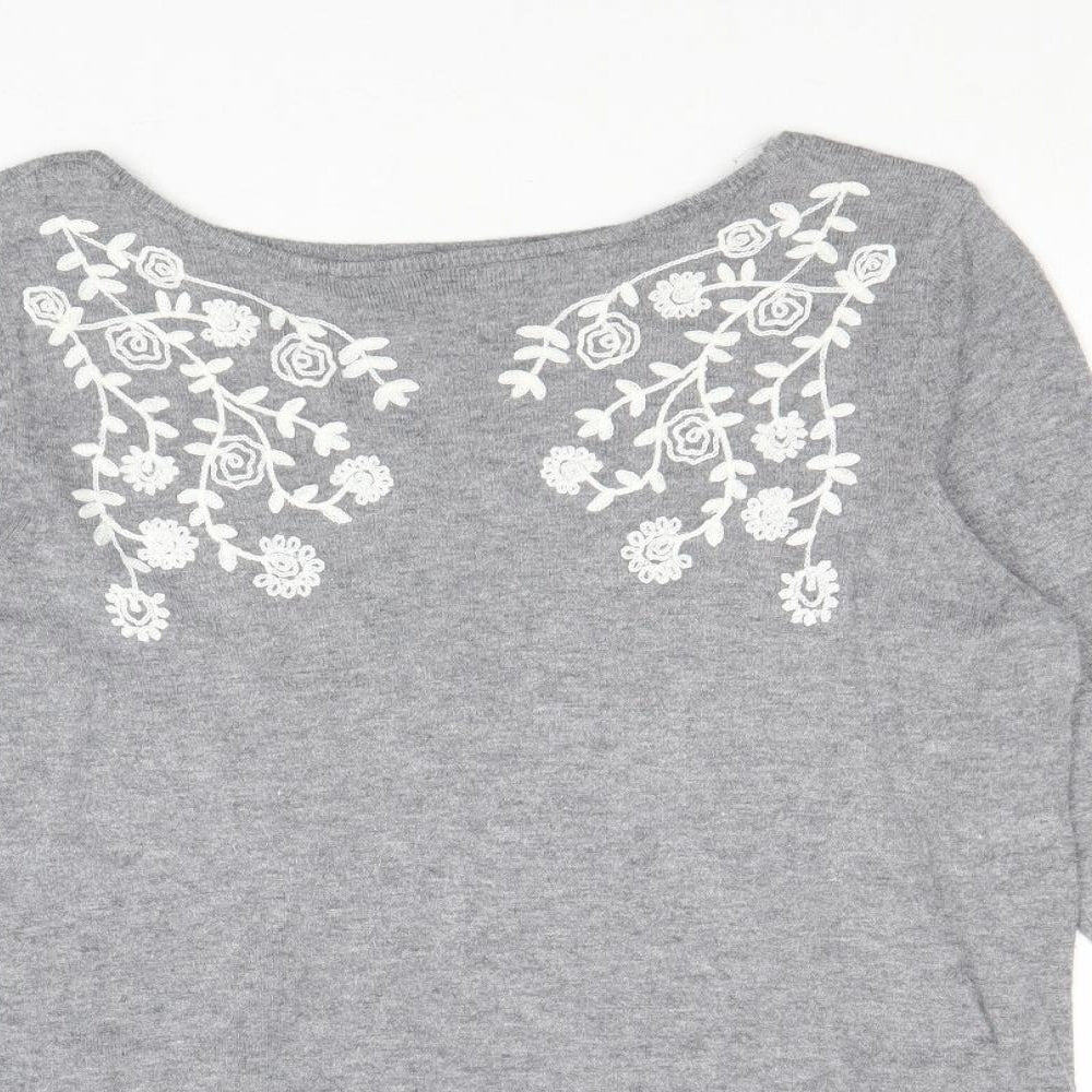 Womens UK Size 12 Bonmarché Grey Pullover Jumper