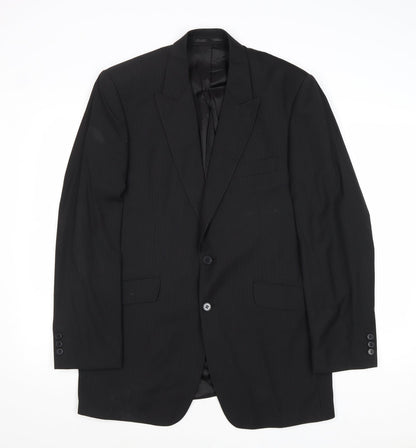 Mens UK Size 40 Burton Regular Black Suit Jacket