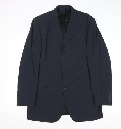 Mens UK Size 40 River Island Regular Blue Suit Jacket