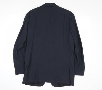 Mens UK Size 40 River Island Regular Blue Suit Jacket