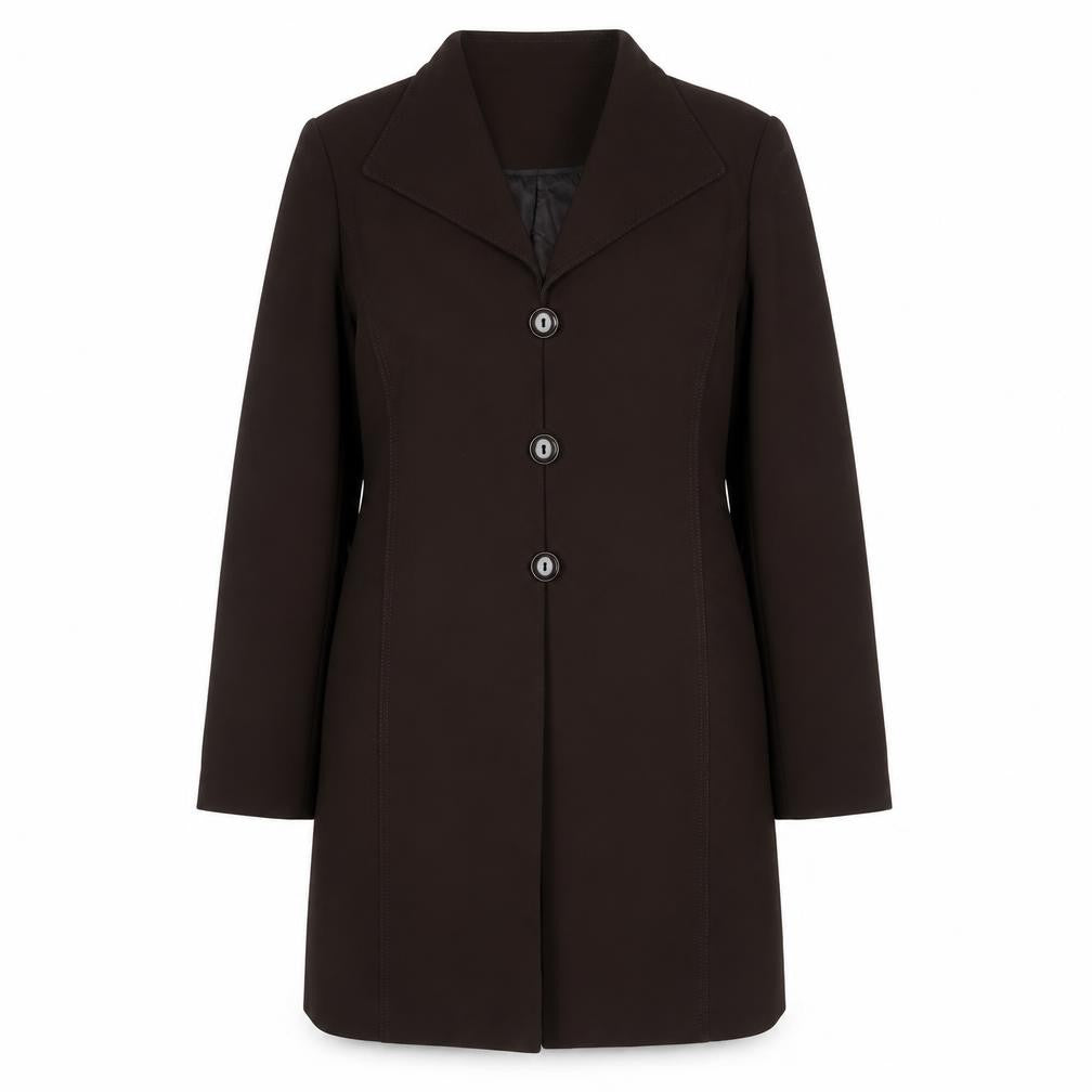 Womens UK Size 16 ELVI Brown Overcoat