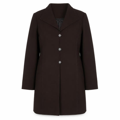 Womens UK Size 16 ELVI Brown Overcoat
