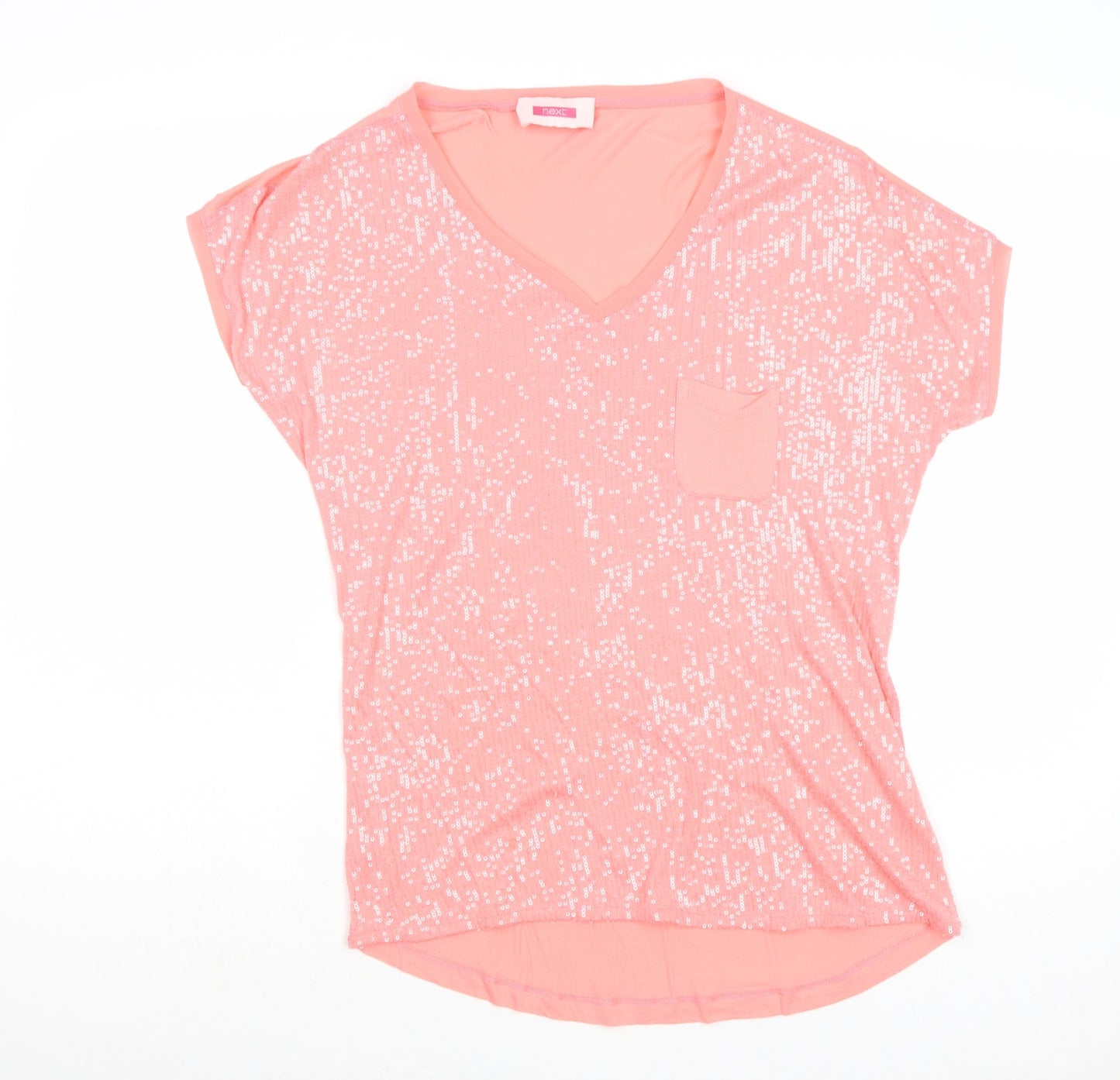 Womens UK Size 8 NEXT Pink Basic Blouse