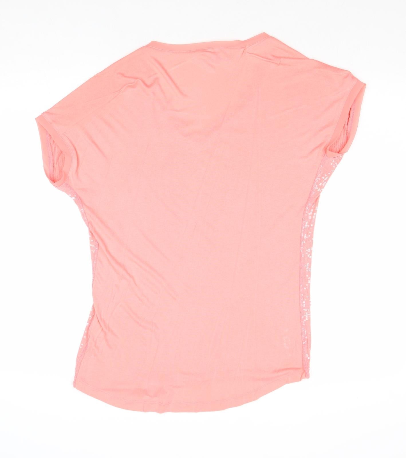 Womens UK Size 8 NEXT Pink Basic Blouse