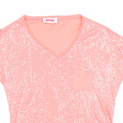 Womens UK Size 8 NEXT Pink Basic Blouse