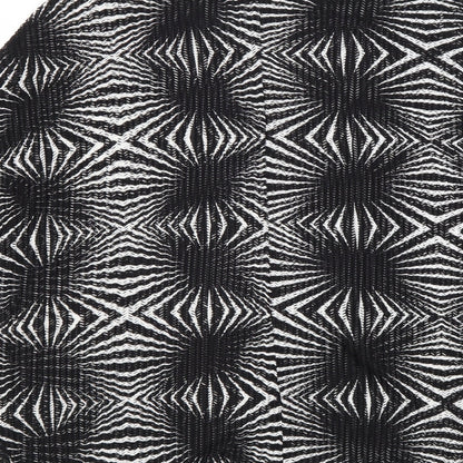 Mood Womens Black Geometric Polyester Basic Blouse Size S Round Neck - Size S-M