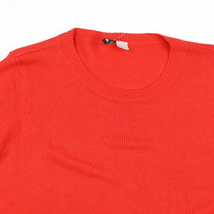 Womens UK Size XL Divided by H&M Red Pullover Jumper