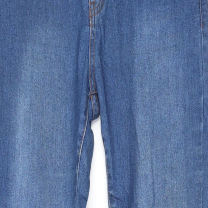 B.YOU Womens Blue Cotton Skinny Jeans Size 12 Regular Zip