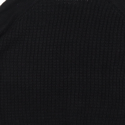 CMB Womens Black Round Neck Acrylic Pullover Jumper Size 12