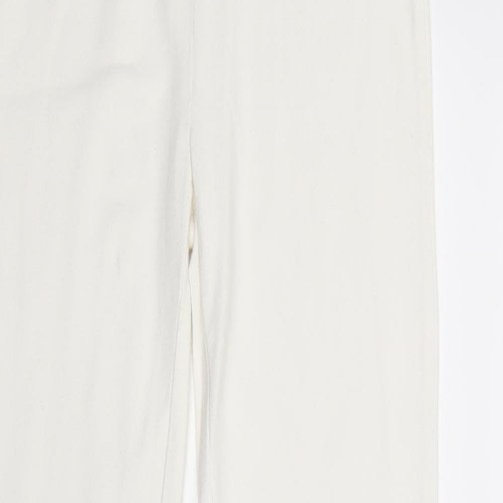 Gap Girls White Cotton Jogger Trousers Size L Regular Pullover - Leggings