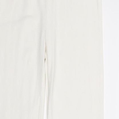 Gap Girls White Cotton Jogger Trousers Size L Regular Pullover - Leggings