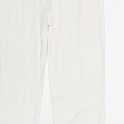 Gap Girls White Cotton Jogger Trousers Size L Regular Pullover - Leggings