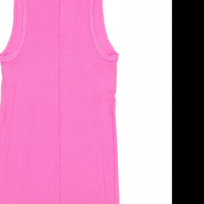 Gap Womens Pink Cotton Basic Tank Size XS Scoop Neck - Ribbed