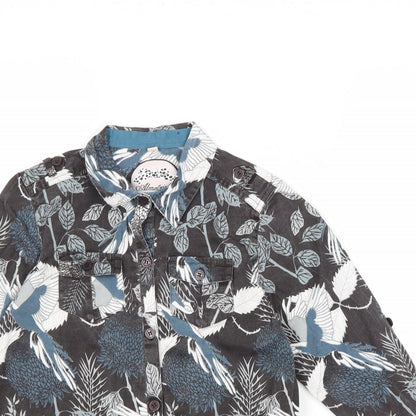 Almatrichi Boys Multicoloured Geometric Cotton Basic Button-Up Size 10 Years Collared Button