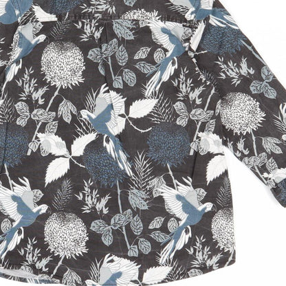 Almatrichi Boys Multicoloured Geometric Cotton Basic Button-Up Size 10 Years Collared Button