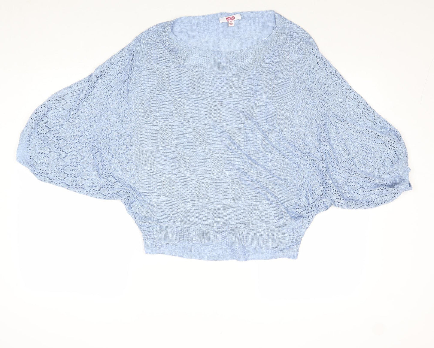Grace Fashions Womens Blue Round Neck Acrylic Pullover Jumper Size 10
