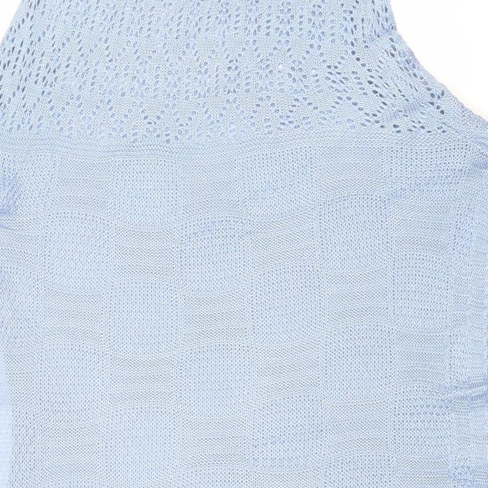 Grace Fashions Womens Blue Round Neck Acrylic Pullover Jumper Size 10